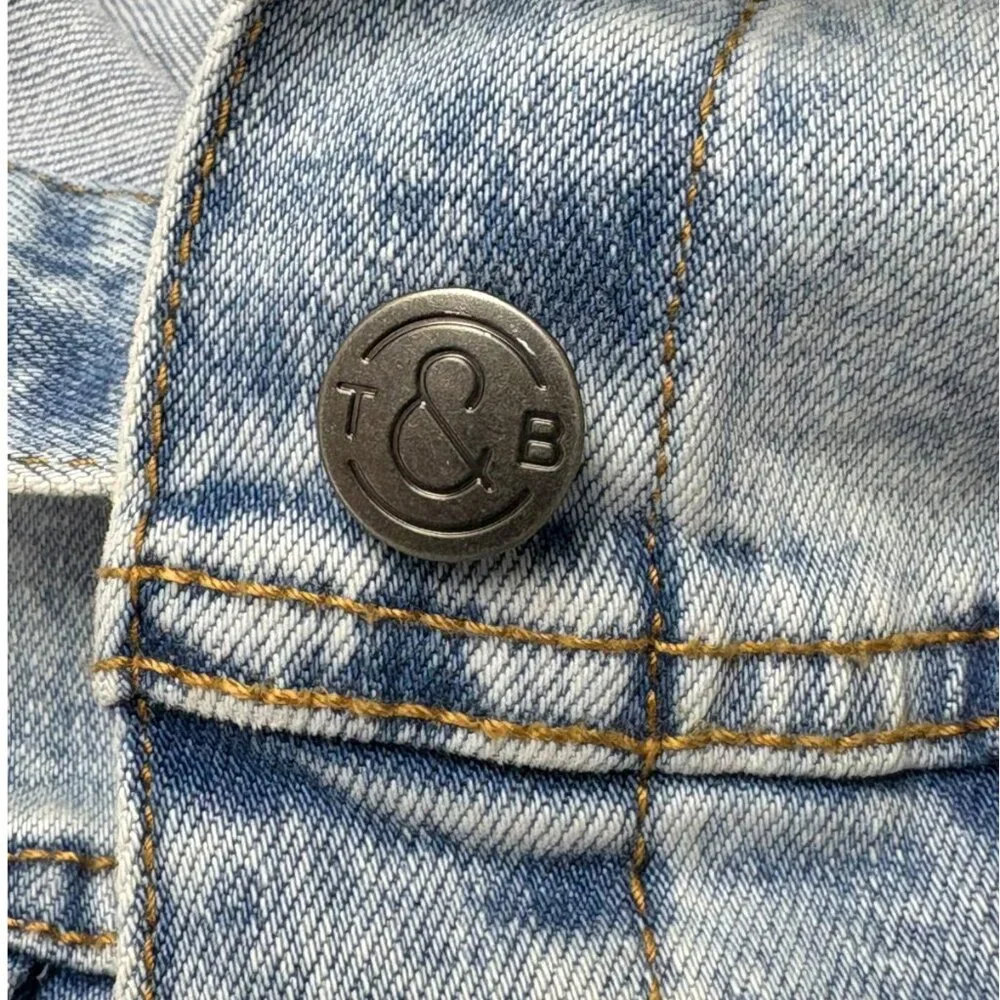 Nordstroms Treasure & Bond Cotton‎ Hooded River Wash  Denim Jacket